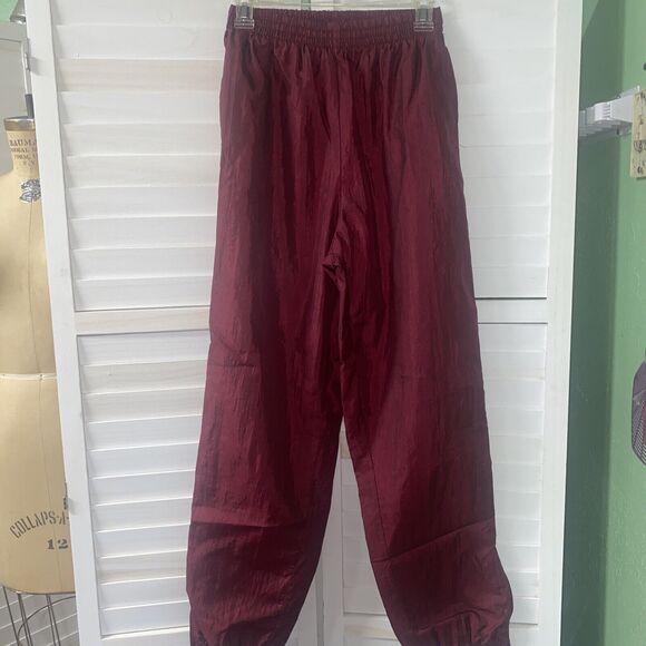 Vintage Athletic Works 2 Pc Set Jogger Parachute Pants Windbreaker Women's Large - Picture 9 of 12